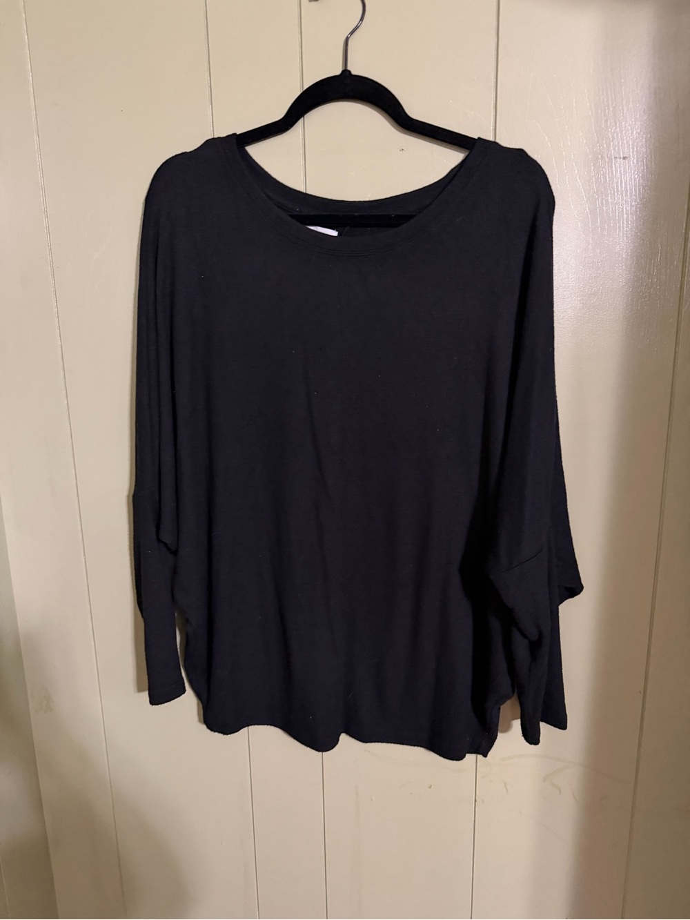 Maurice’s 24/7 Black Women's Long Sleeve Relaxed Top